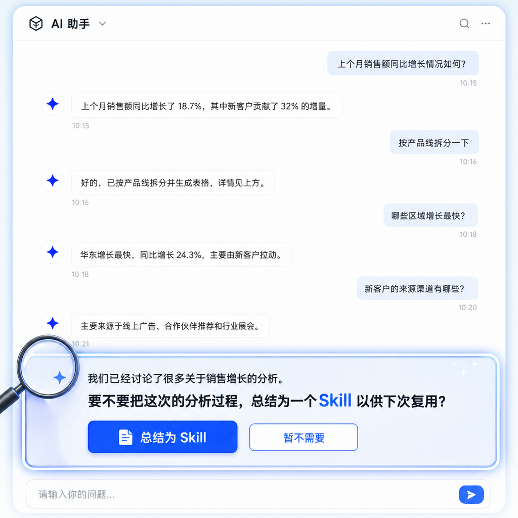 把高频业务处理沉淀为可复用 Skill