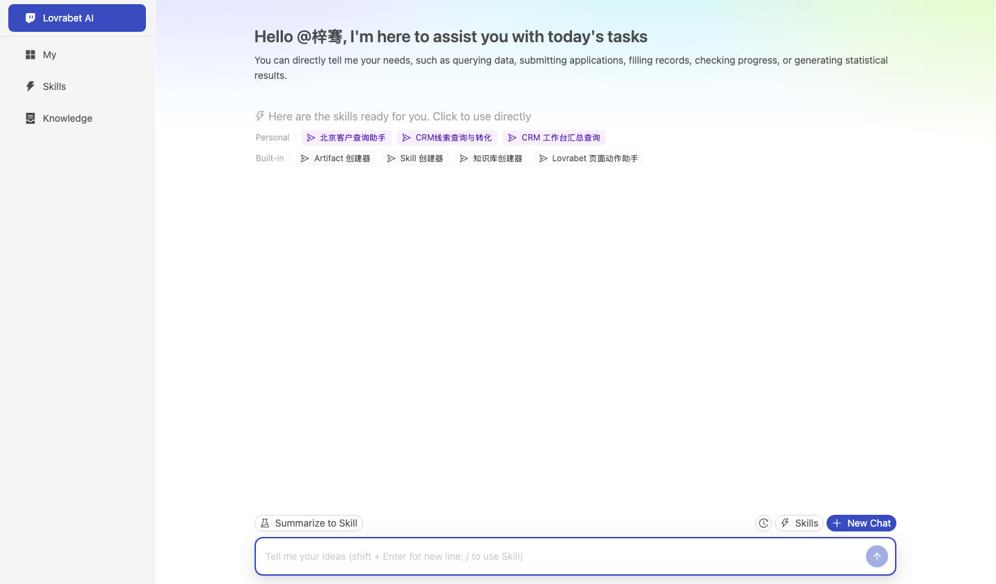 CRM 运行态入口